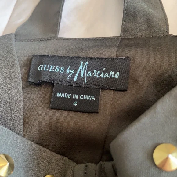 - Guess Marciano Olive Green Studded Crop Corset Bustier 4 - Picture 9 of 9